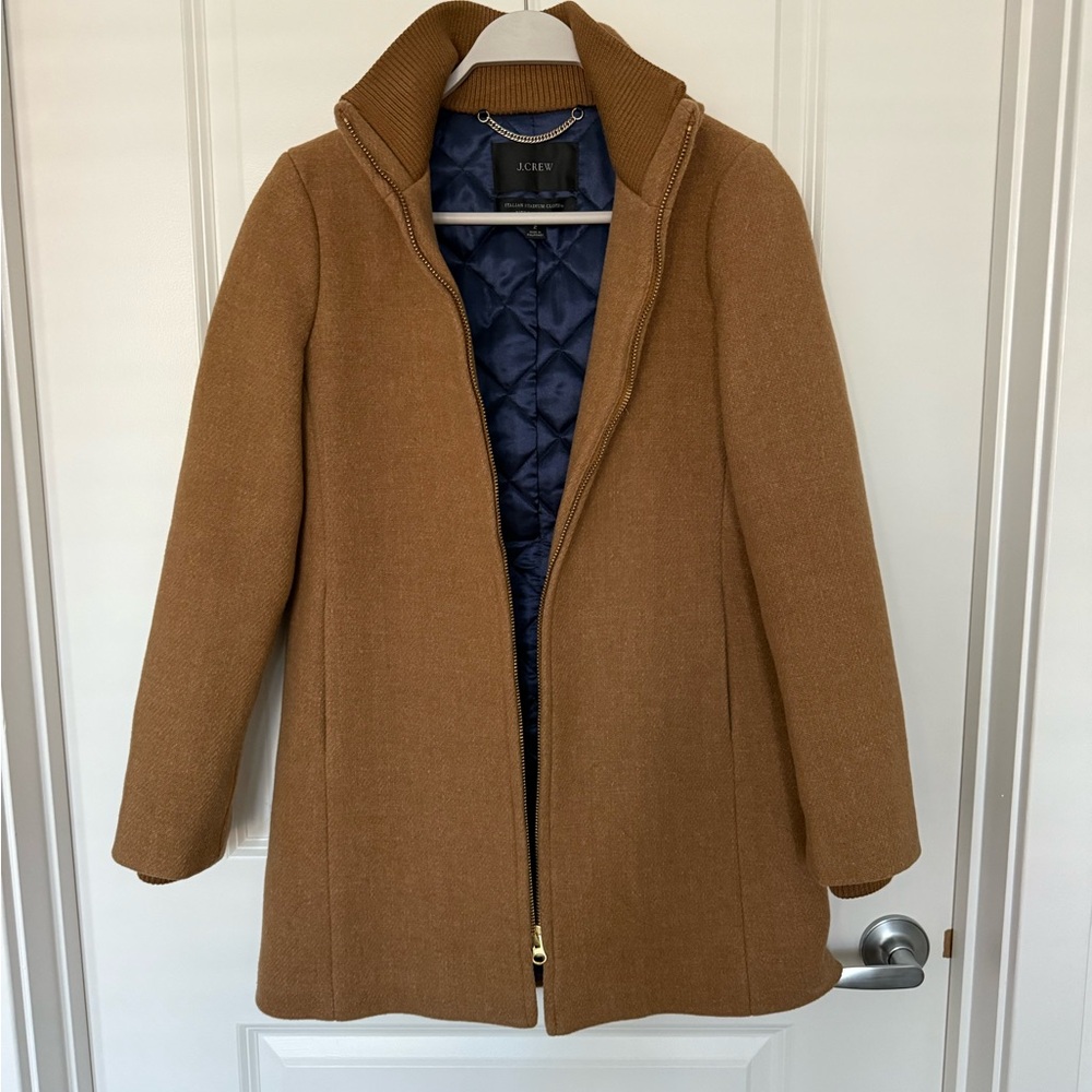 J. Crew Tan Wool Ladies Coat, size 2